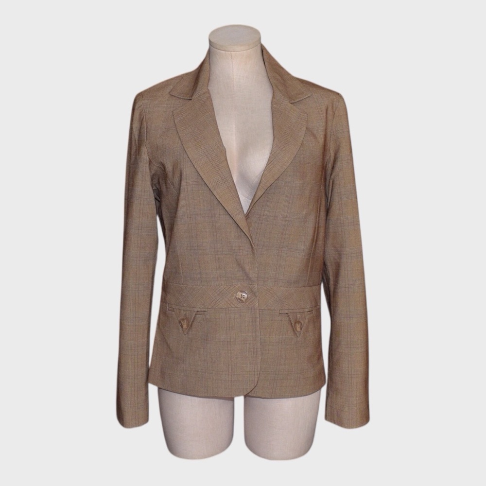 Savion Glen Plaid One Button Blazer
